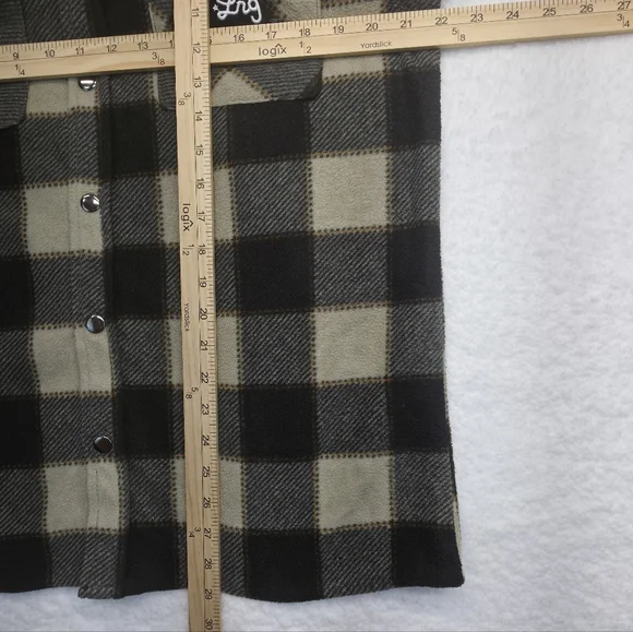 Lifted Research Group LRG Plaid Fleece Shirt Jacket – Size L - Picture 9 of 10